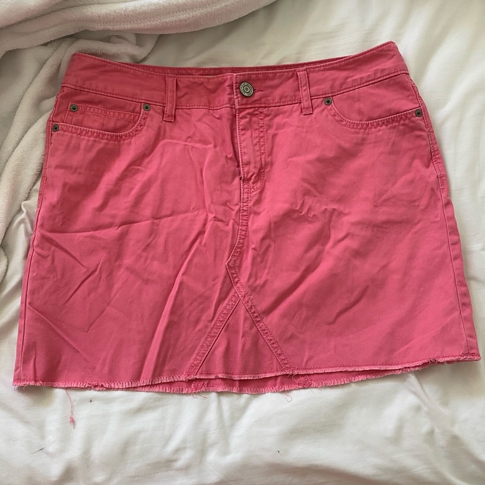 GAP pink denim skirt
